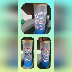 Frosted glass tumbler